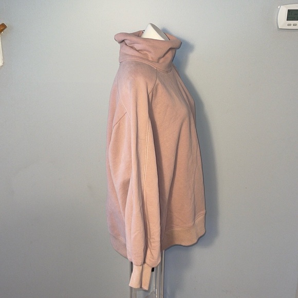 Whisper Ladies Oversized Turtleneck Sweatshirt. Medium. Pale pink - Picture 6 of 13